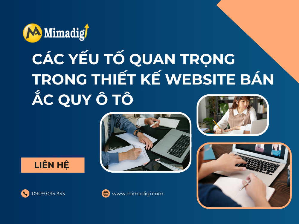 Các yếu tố quan trọng trong thiết kế website bán ắc quy ô tô tại mima