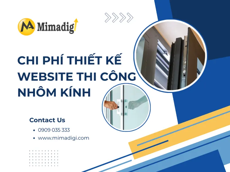 Chi phí thiết kế website thi công nhôm kính tại mima