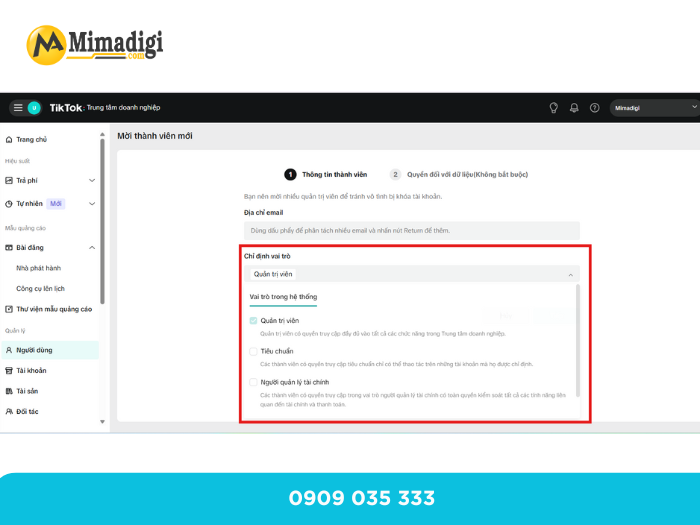 Select Permissions for Linked Assets