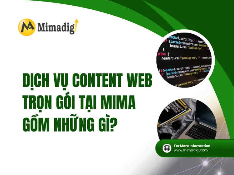 What does the all-inclusive web content service at MIMA include? 