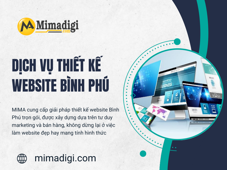 Binh Phu website design services at MIMA TRADING AND SERVICE COMPANY LIMITED