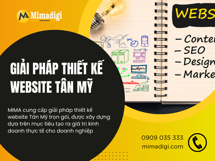 Giải pháp thiết kế website Tân Mỹ tại CÔNG TY TNHH THƯƠNG MẠI DỊCH VỤ MIMA