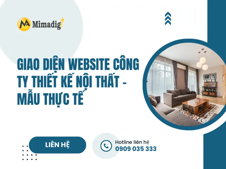 Interior Design Company Website Interface – Real Example at mima
