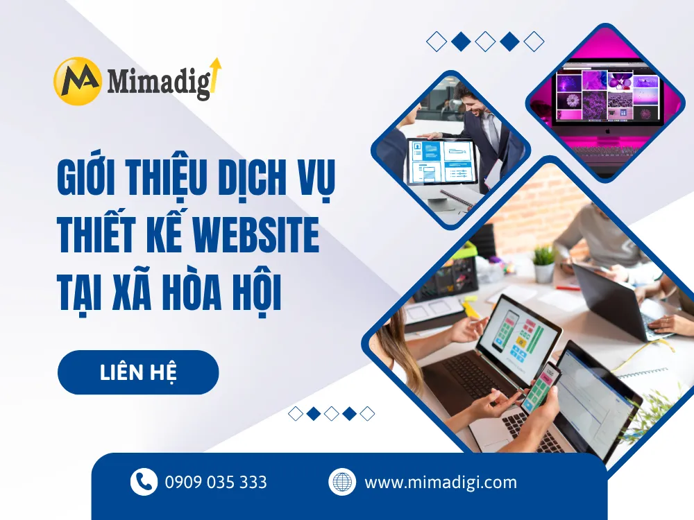 giới thiệu dịch vụ thiết kế website xã hòa hội tại mima