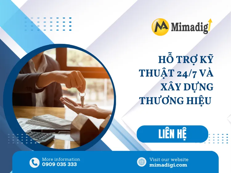 Hỗ trợ kỹ thuật 24/7 và xây dựng thương hiệu