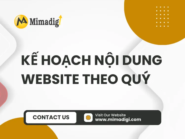 Website content plan by quarter – Strategic model at mima