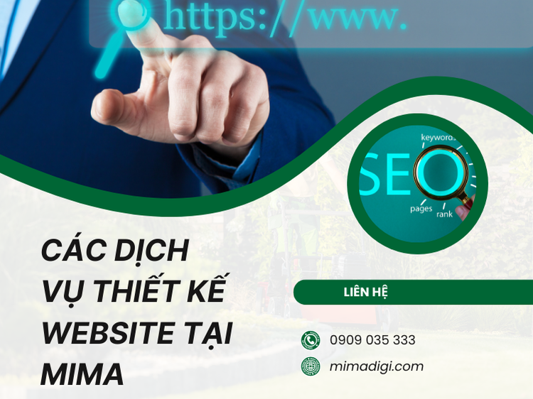 Các Dịch Vụ Thiết Kế Website Tại MIMA tại mima