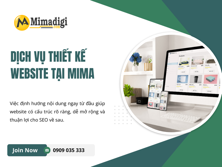 Dịch vụ thiết kế website tại MIMA Digi bao gồm những gì?
