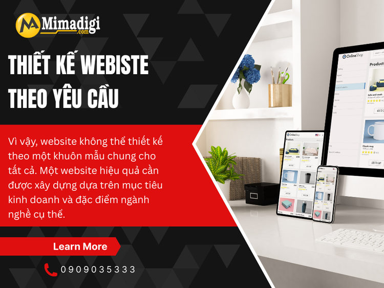 Thiết kế webiste theo yêu cầu – Cá nhân hóa theo mô hình kinh doanh