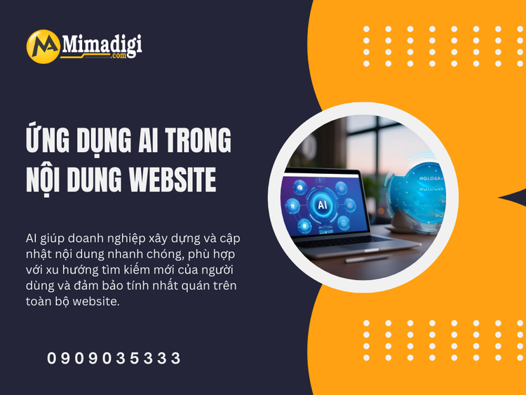 Ứng dụng AI trong nội dung website
