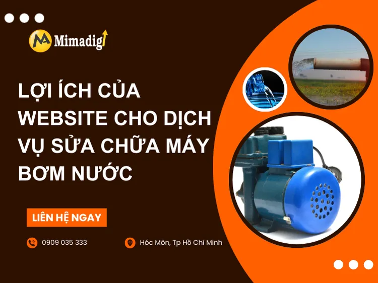 Lợi ích của website cho dịch vụ sửa chữa máy bơm nước tại mima