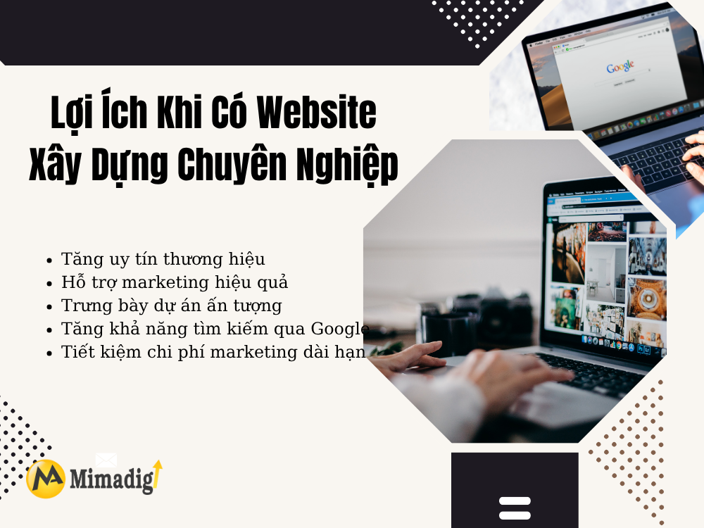 Lợi Ích Khi Có Website Xây Dựng Chuyên Nghiệp tại mima