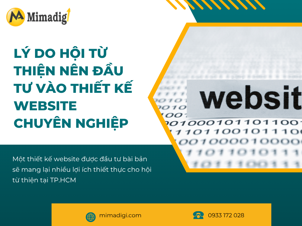Lý do hội từ thiện nên đầu tư vào thiết kế website chuyên nghiệp tại mimadigi