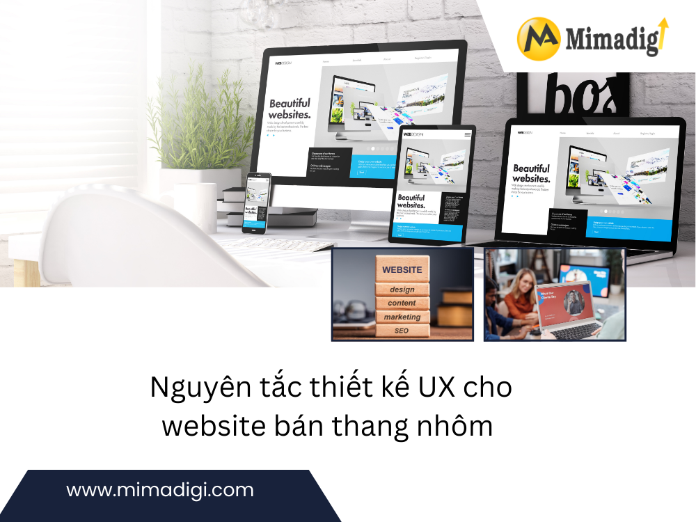 Nguyên tắc thiết kế UX cho website bán thang nhôm tại mima