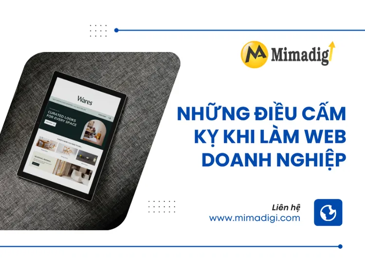 Taboos when building a business website at mima