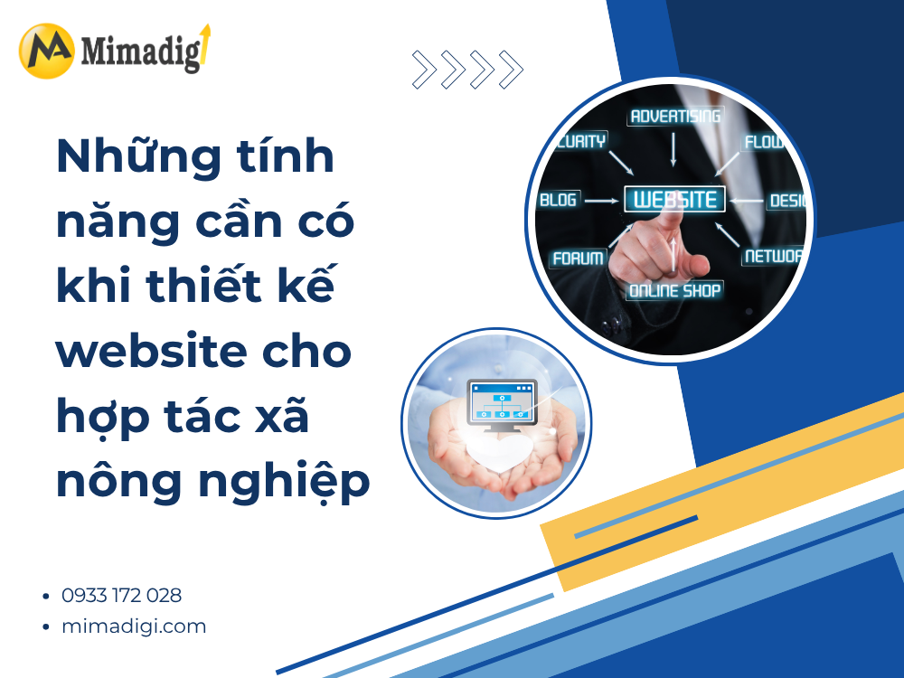 Những tính năng cần có khi thiết kế website cho hợp tác xã nông nghiệp tại mimadigi