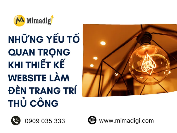 Important factors when designing a website for handmade decorative lighting at mima