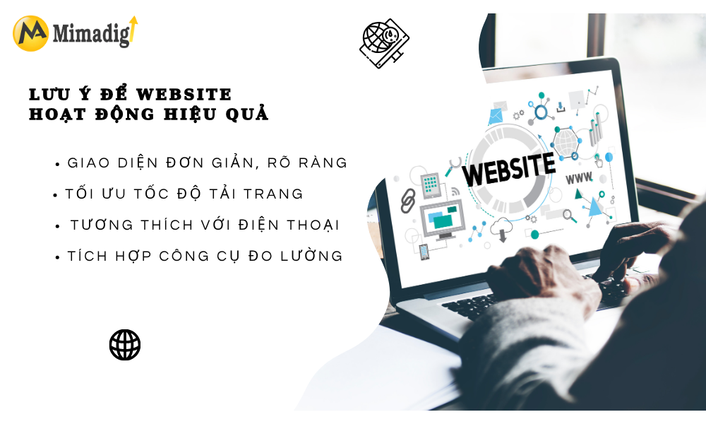 Lưu ý để website hoạt động hiệu quả tại mimadigi