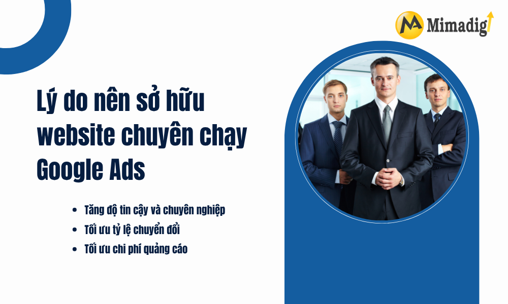 Lý do nên sở hữu website chuyên chạy gg ads tại mimadigi