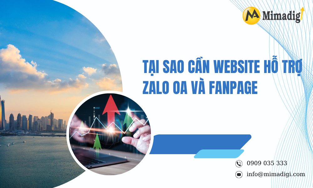Tại sao cần website hỗ trợ zalo oa và fanpage tại mimadigi