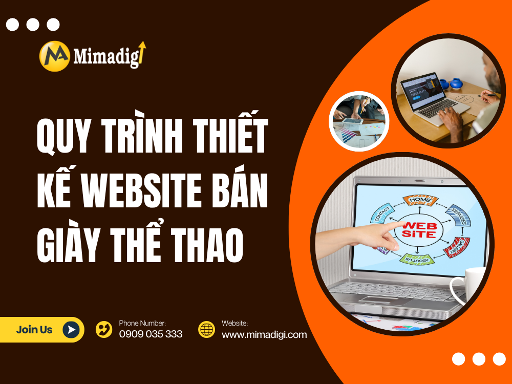 Quy trình thiết kế website bán giày thể thao tại mima
