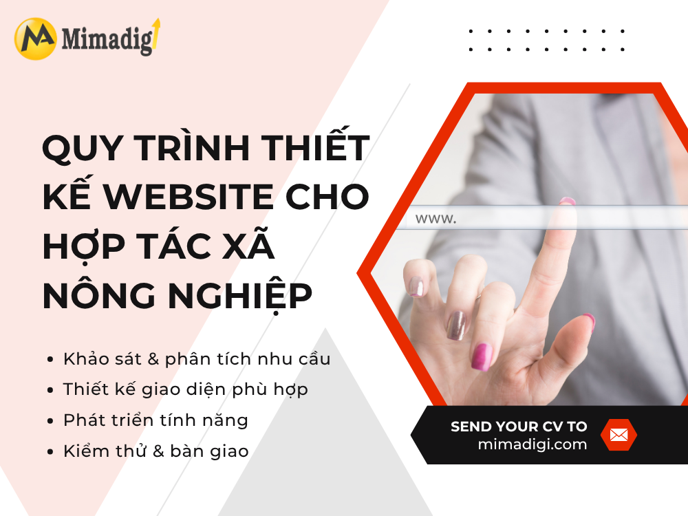 Quy trình thiết kế website cho hợp tác xã nông nghiệp tại mimadigi