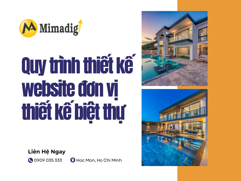Quy trình thiết kế website đơn vị thiết kế biệt thự tại mima