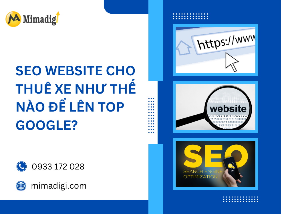 SEO website cho thuê xe như thế nào để lên top Google? tại mimadigi