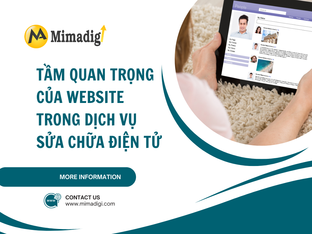 Tầm quan trọng của website trong dịch vụ sửa chữa điện tử tại mima