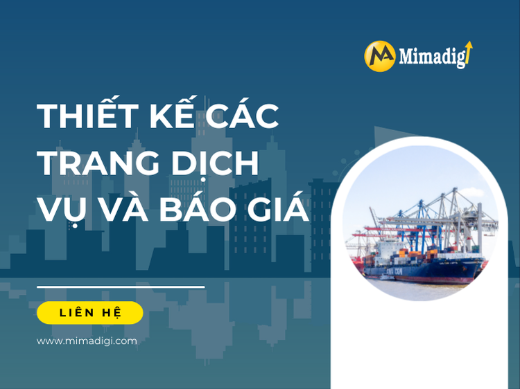 Design service and quotation pages for the transportation website at mima