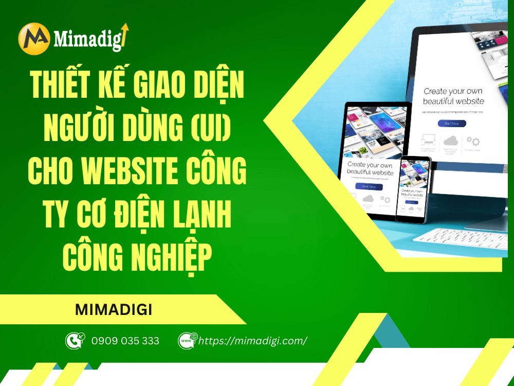 User Interface (UI) Design for an Industrial Mechanical and Refrigeration Company Website at MIMA