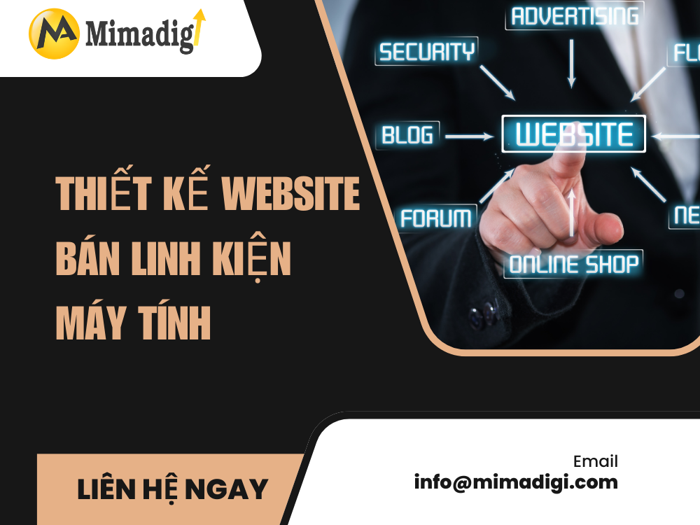 Thiết kế website bán linh kiện máy tính tại mima