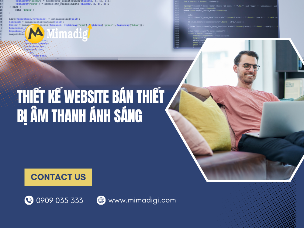 Thiết kế website bán thiết bị âm thanh ánh sáng tại mima