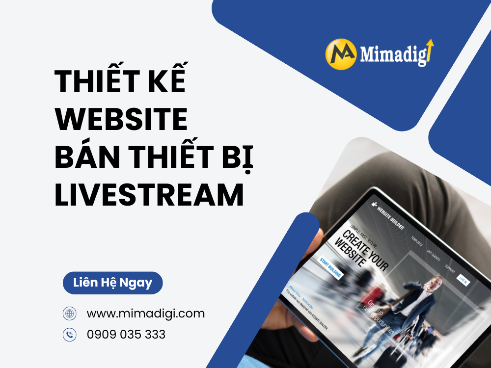 Thiết kế website bán thiết bị livestream tại mima