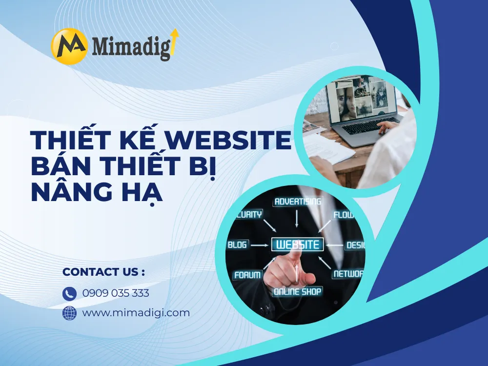 Thiết kế website bán thiết bị nâng hạ tại mima
