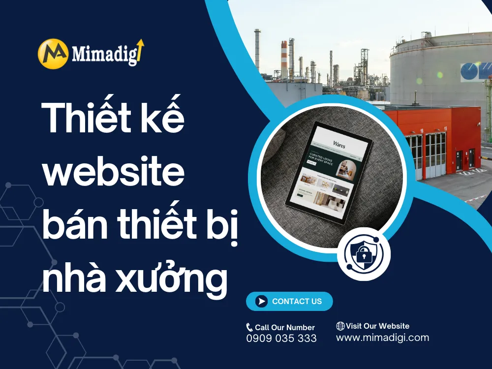 Thiết kế website bán thiết bị nhà xưởng tại mima