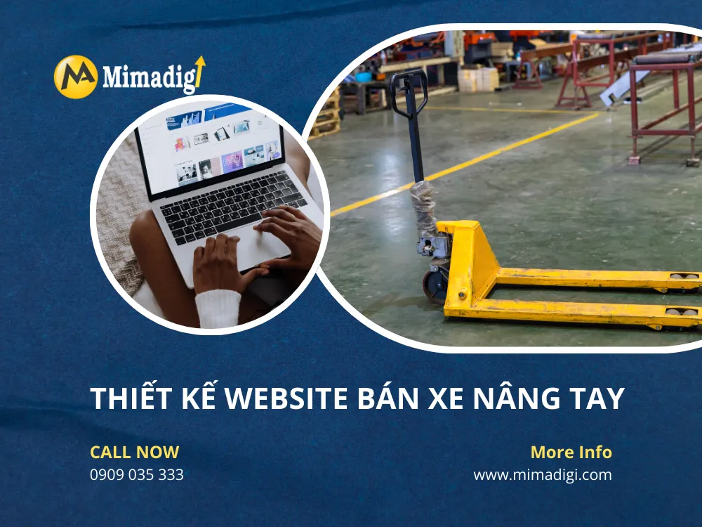Thiết kế website bán xe nâng tay tại mima
