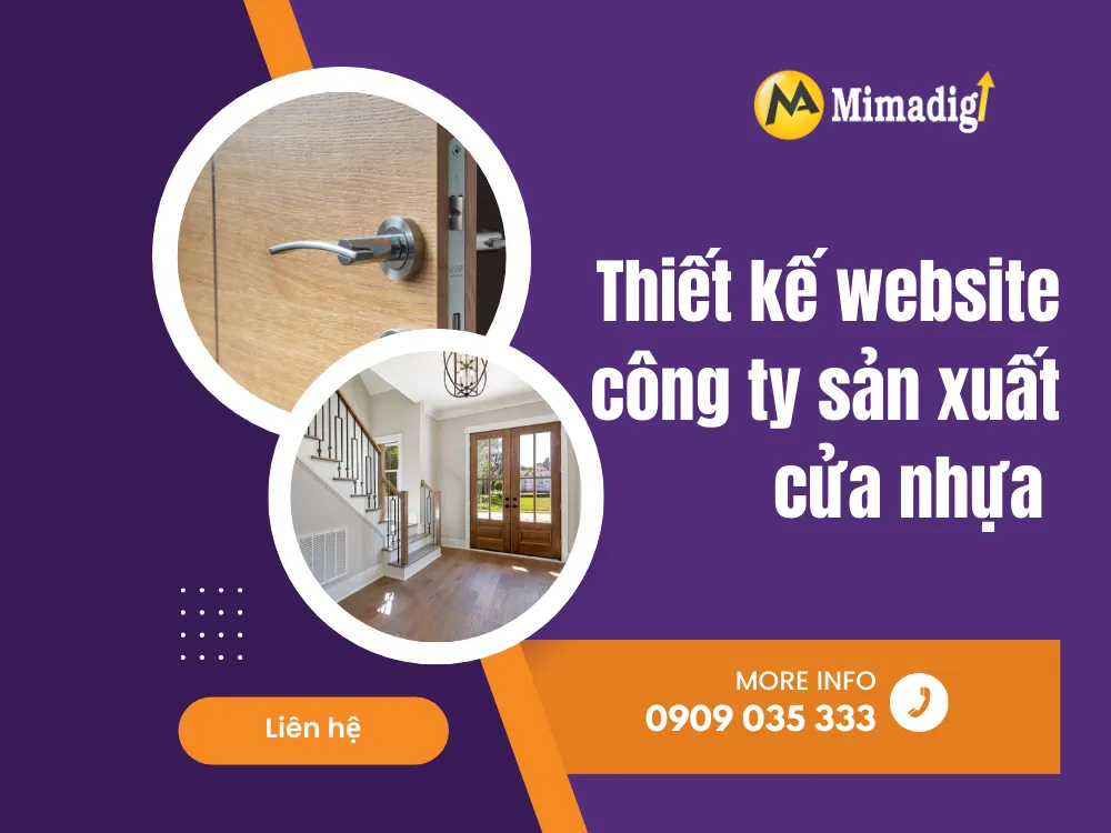 Thiết kế website công ty sản xuất cửa nhựa tại mima