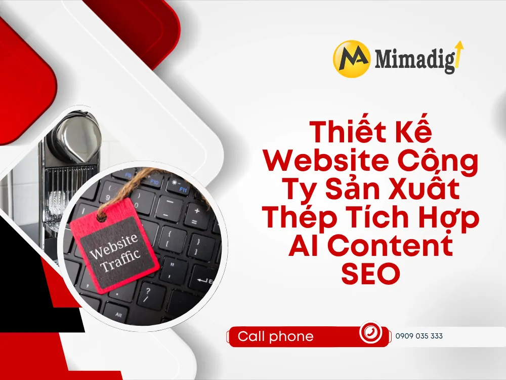 Thiết Kế Website Công Ty Sản Xuất Thép Tích Hợp AI Content SEO: Giải Pháp Mới Cho Doanh Nghiệp tại mima