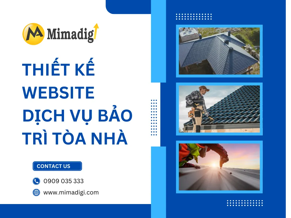 Thiết kế website dịch vụ bảo trì tòa nhà tại mima