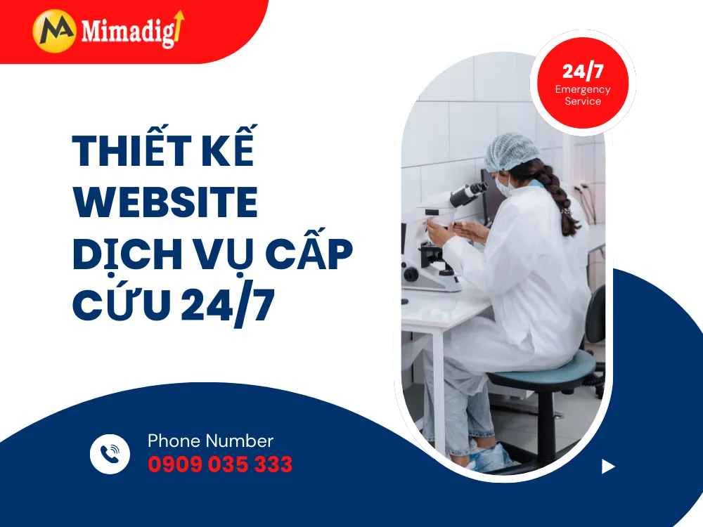 Thiết kế website dịch vụ cấp cứu 24/7 tại mima