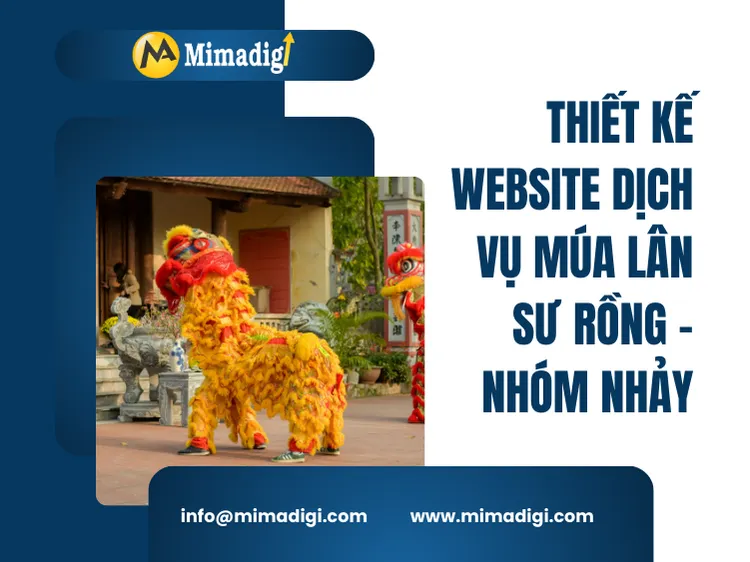 Thiết kế website dịch vụ múa lân sư rồng – nhóm nhảy tại mima