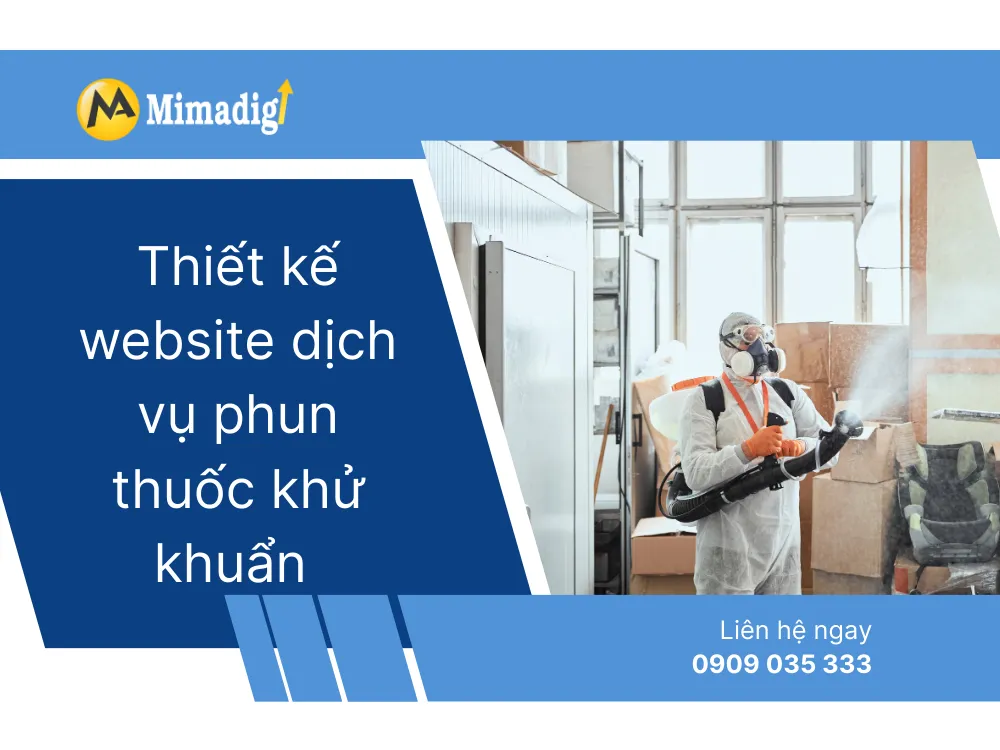 Thiết kế website dịch vụ phun thuốc khử khuẩn tại mima
