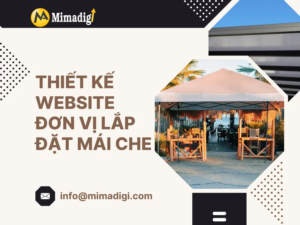 Thiết kế website đơn vị lắp đặt mái che tại mima