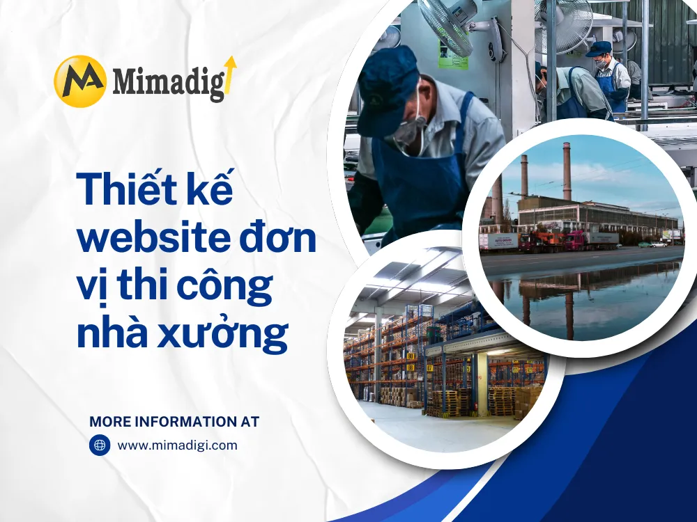 Thiết kế website đơn vị thi công nhà xưởng tại mima