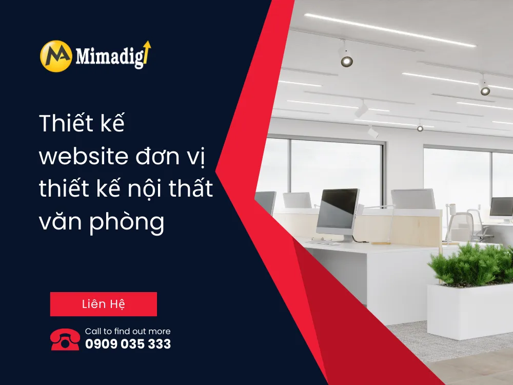 Thiết kế website đơn vị thiết kế nội thất văn phòng tại mima
