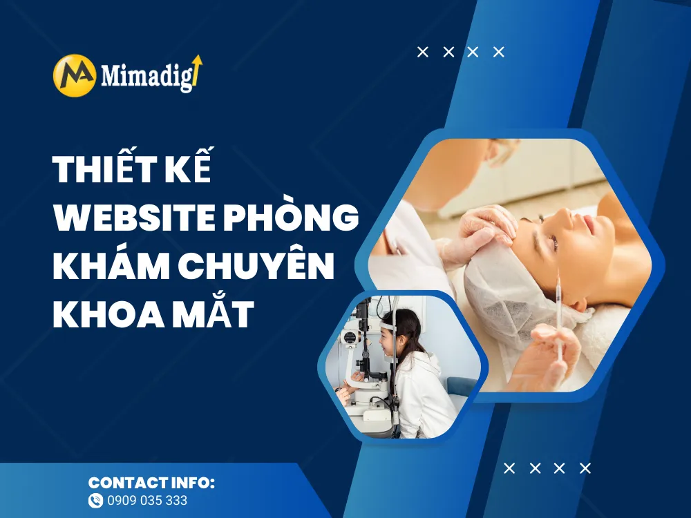 Thiết kế website phòng khám chuyên khoa mắt tại mima