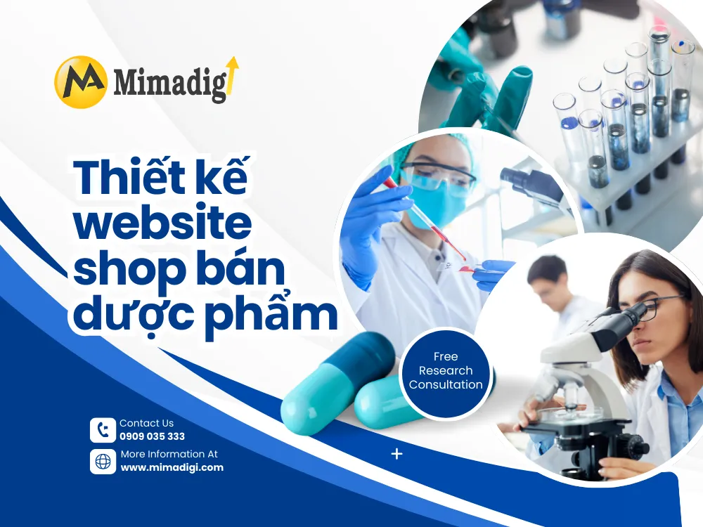 Thiết kế website shop bán dược phẩm tại mima