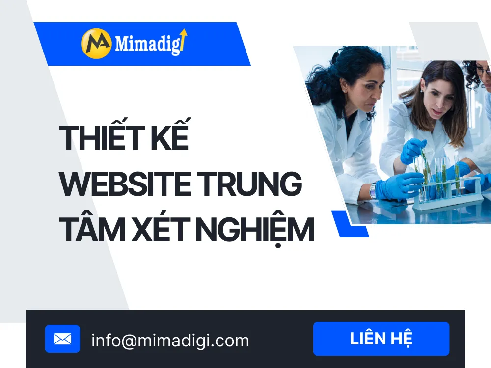 Thiết kế website trung tâm xét nghiệm tại mima