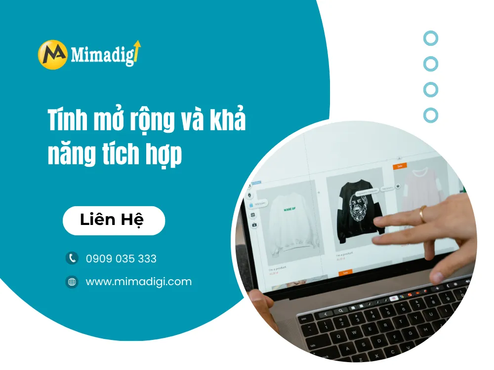 Tính mở rộng và khả năng tích hợp của website ERP tại mima